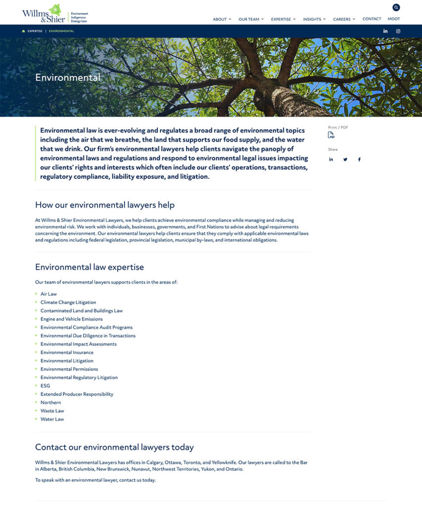 Willms & Shier Environmental Lawyers LLP